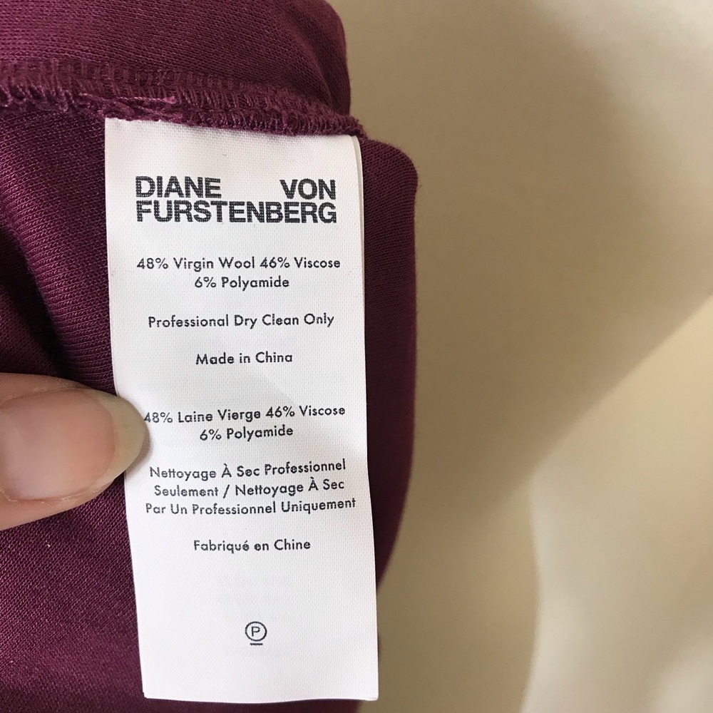 DVF off shoulder virgin wool blend ruched dress - Picture 8 of 8